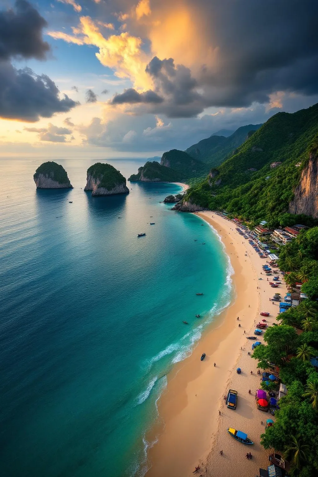 Landschaft und Sehenswuerdigkeiten in Ao Nang, Thailand