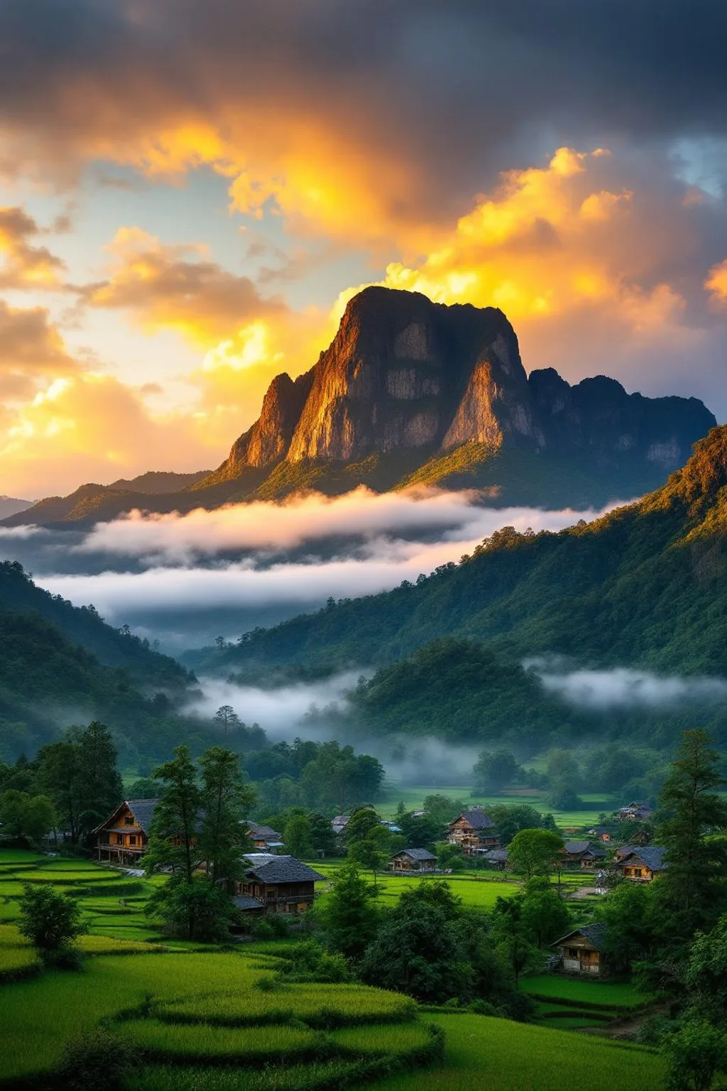 Landschaft und Sehenswuerdigkeiten in Chiang Dao, Thailand