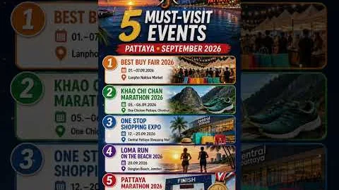 5 Community Must-Visit Events in Pattaya (September 2026) Hier sind alle fünf Veranstaltunge #Shorts